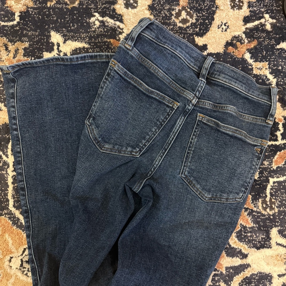 Madewell Skinny Flare Jeans 24 Dark Wash High Rise Slimming Boot Jeans - Picture 3 of 9